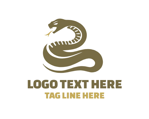  Fierce Viper Snake Predator Logo