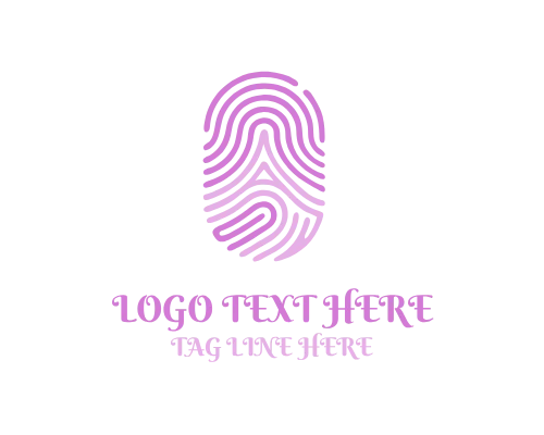 Fingerprint Lock Identity Logo