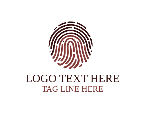Fingerprint Security Logo for Identity Protection Brands