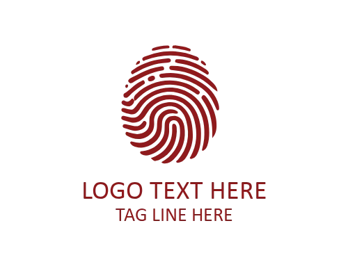 Fingerprint Tech Lines Logo for Digital Brands