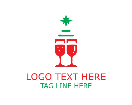 Fir Tree Christmas Logo for Festive Winter and Holiday Branding