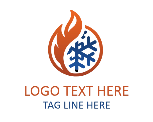 Fire and Ice Blazing Frost Emblem