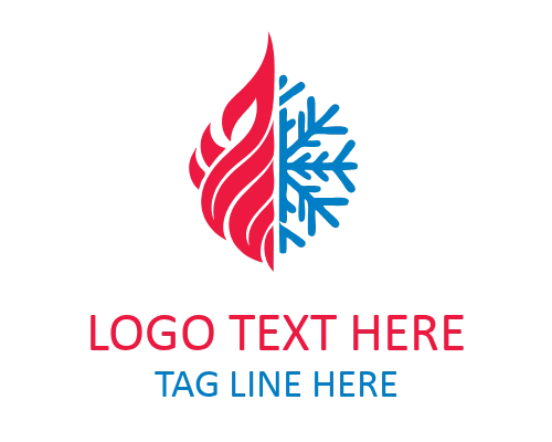 Fire and Ice Blizzard Flame Symbol