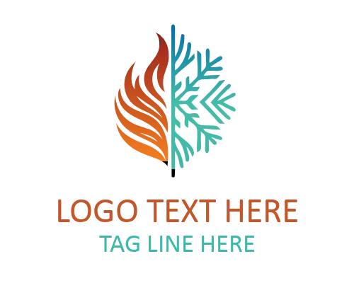 Fire and Ice Circle Symbol