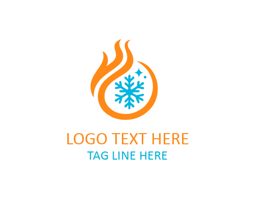 Fire and Ice Compass Logo for Directional Branding and Modern Identity