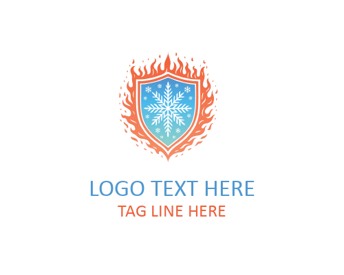 Fire and Ice Core Logo for Power Branding and Elemental Identity