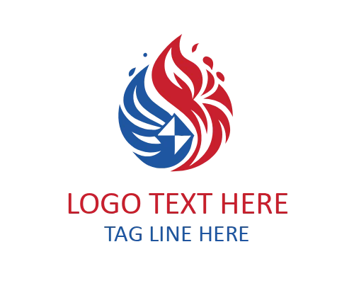 Fire and Ice Emblem Logo