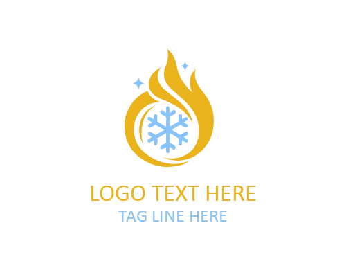 Fire and Ice Galaxy Logo for Cosmic Branding and Futuristic Identity
