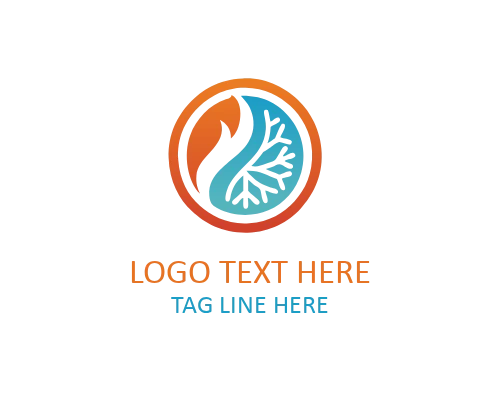 Fire and Ice Guardian Logo for Protection Branding and Strong Identity