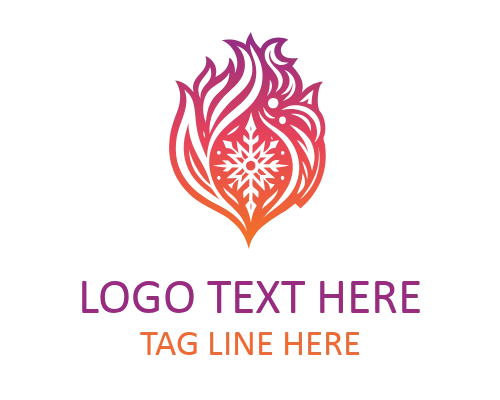 Fire and Ice Heart Symbol