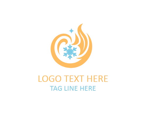 Fire and Ice Mask Logo for Mystery Branding and Creative Identity