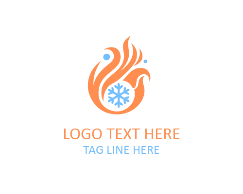 Fire and Ice Phoenix Logo for Mythical Branding and Epic Identity