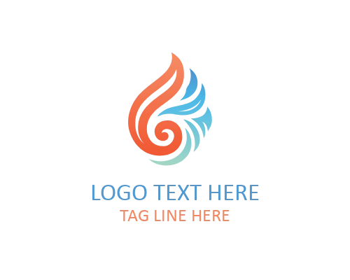 Fire and Ice Portal Logo for Digital Branding and Futuristic Identity