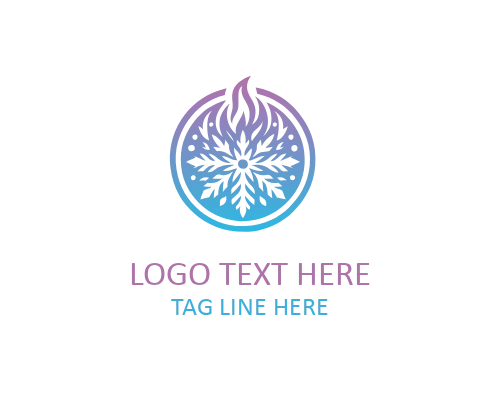 Fire and Ice Shield Logo for Protection Brands and Strong Identity
