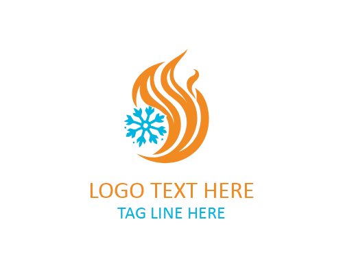 Fire and Ice Spirit Logo for Mythic Branding and Creative Identity