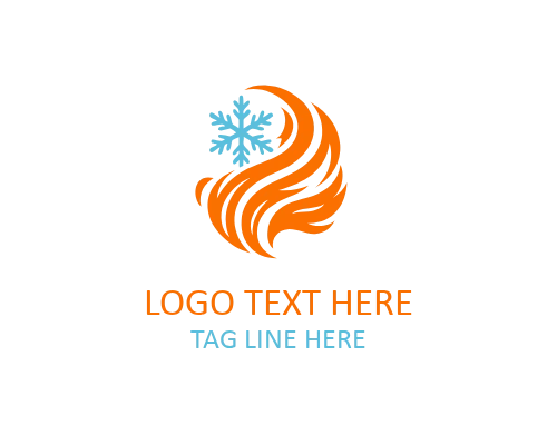 Fire and Ice Vortex Logo for Dynamic Branding and Energy Identity