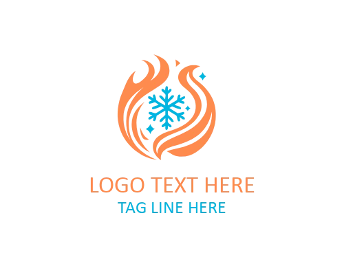Fire and Ice Wings Logo for Freedom Branding and Powerful Identity