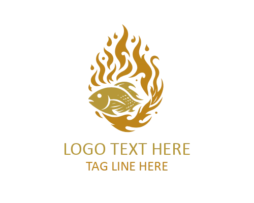 Fire Fish Logo for Energy and Bold Branding