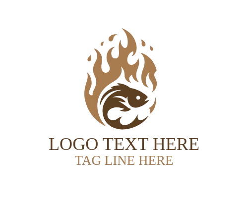  Fire Fish Mascot Logo for Gaming and Sports Brands