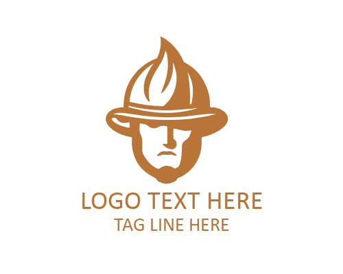  Fire Helmet Emblem Logo for Protection and Emergency Services