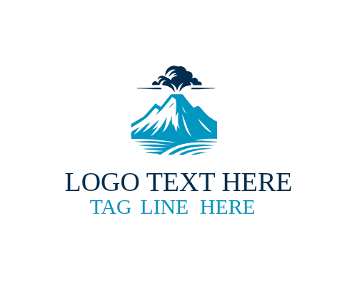 Fire Peak Volcano Logo