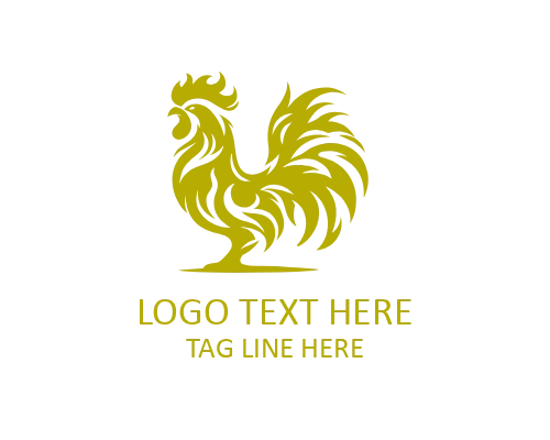 Fire Rooster of Glory Logo for Leadership and Achievement
