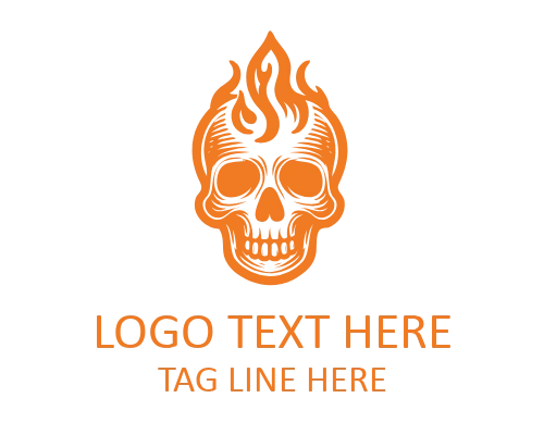 Firestorm Flaming Skull Logo
