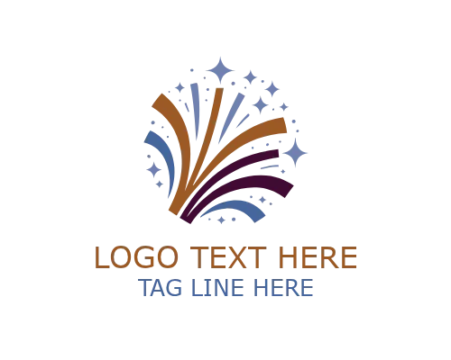 Firework Show Logo for Live Events and Celebration Branding