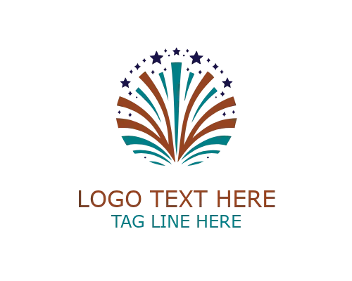 Fireworks Star Logo for Celebration and Event Branding
