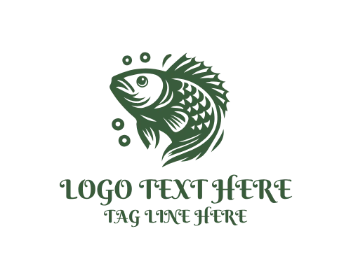 Fish and Water Drop Logo