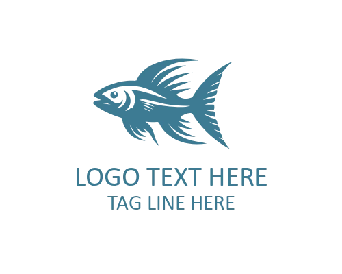Fish Ocean Circle Logo
