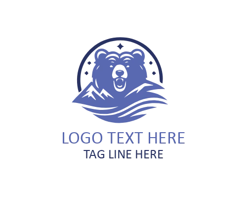Fishing Bear Casting Logo for Outdoor and Adventure Brands