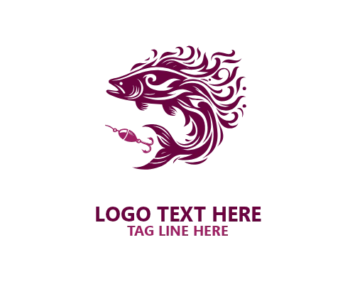 Fishing Hook Minimal Logo