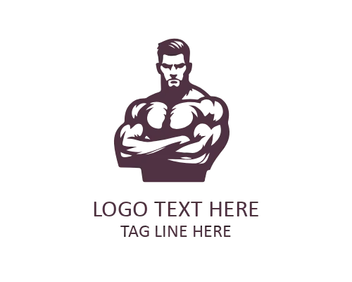 Fit Body Muscular Man Logo
