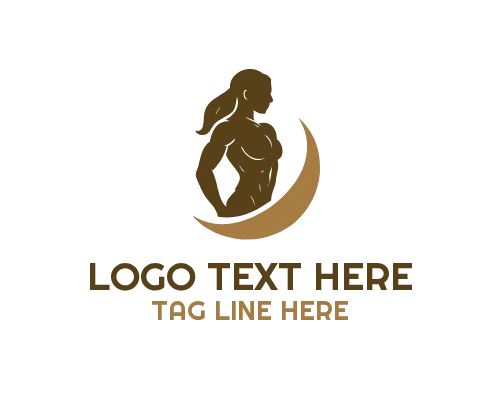 Fitness Balance Strong Woman Logo