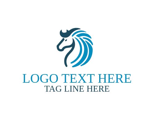 Fitness Brand Linear Horse Logo
