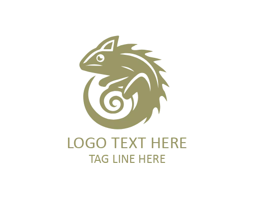 Fitness Chameleon Flat Logo for Active Brands