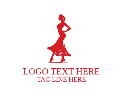 Fitness Dancing Girl Logo