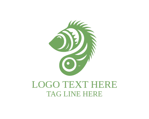  Fitness Water Tropical Fish Flat Logo