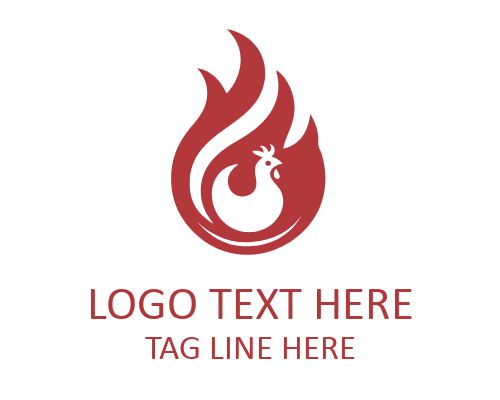 Flame BBQ Fire Circle Grill Logo