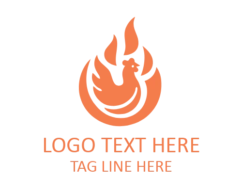 Flame BBQ Fire Food Logo