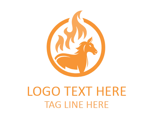Flame BBQ Fire Meat Logo