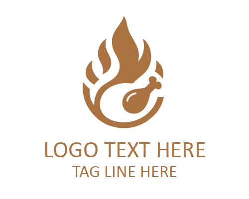 Flame BBQ Grill Smoke Emblem