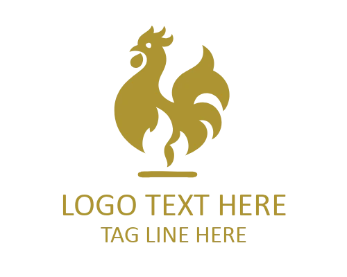 Flame BBQ Meat Grill Logo