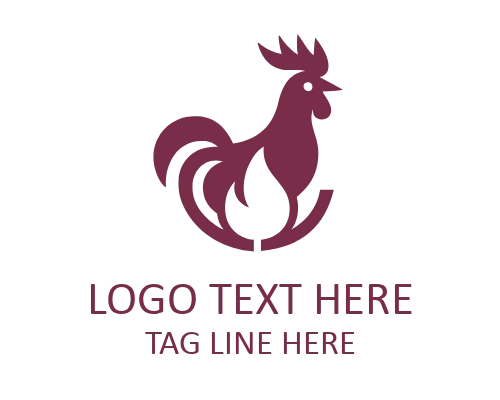 Flame BBQ Steak Fire Logo