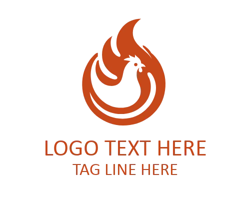 Flame BBQ Steakhouse Fire Logo