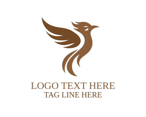 Flame Bird Icon Logo for Apps and Digital Branding
