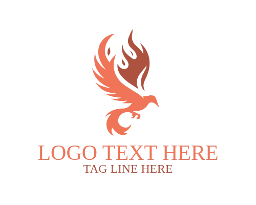 Flame Bird Swoosh Logo for Speed and Motion Branding