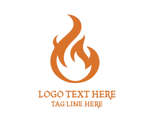 Flame Drop Fire Logo