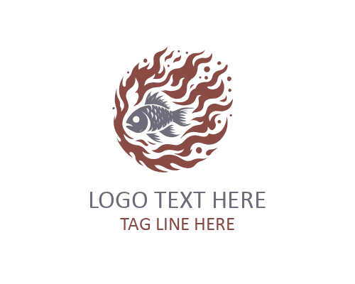  Flame Koi Fish Logo for Strength and Prosperity Brands